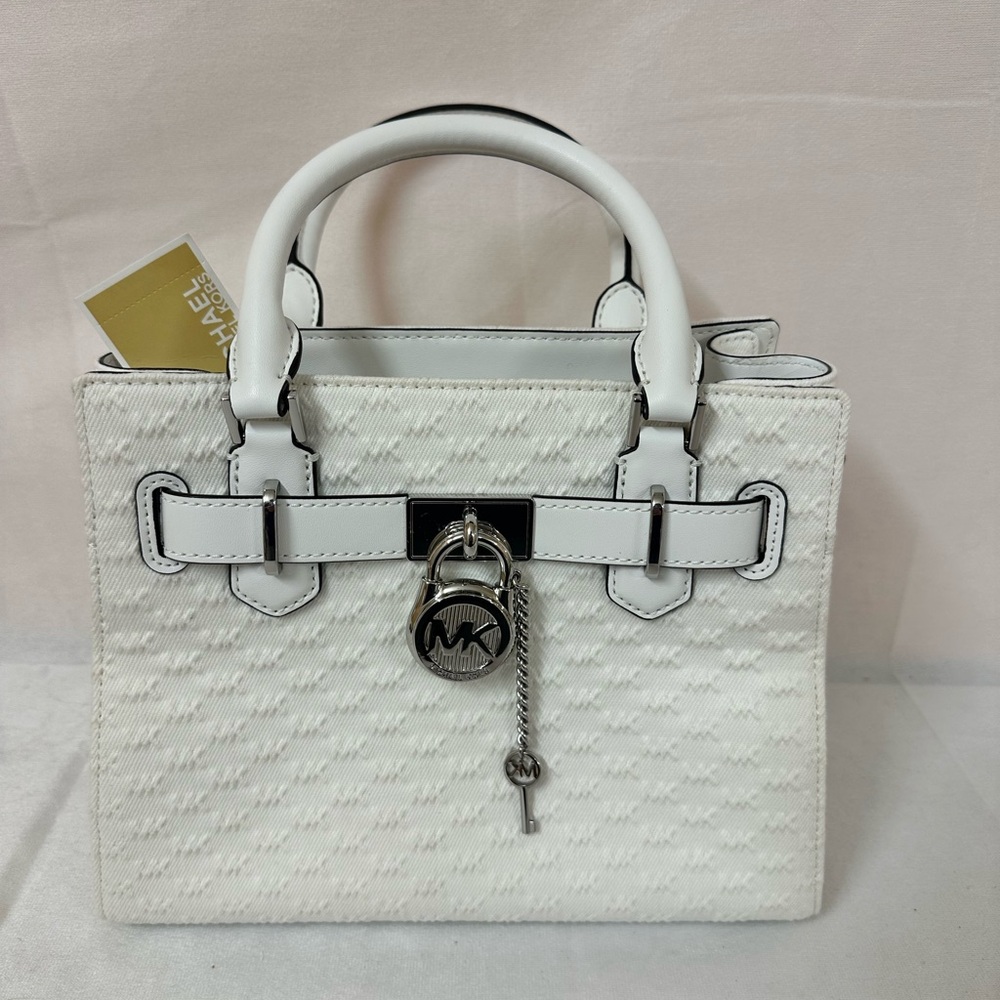 NWT- MICHAEL KORS HAMILTON WASHED DENIM SATCHEL BAG